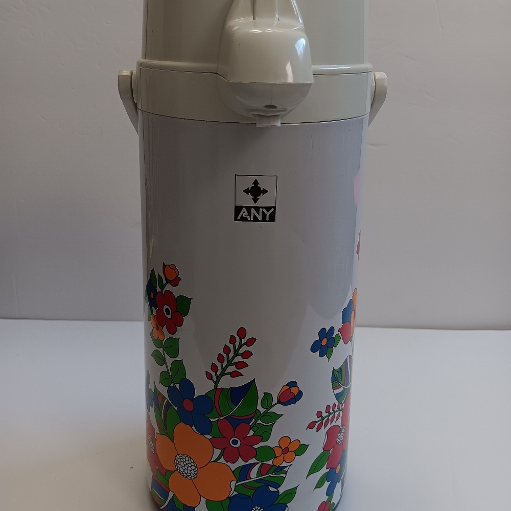 Apollo Airpot 1.9L liter White And Korean Flower Hot And Cold Vaccum Carafe
